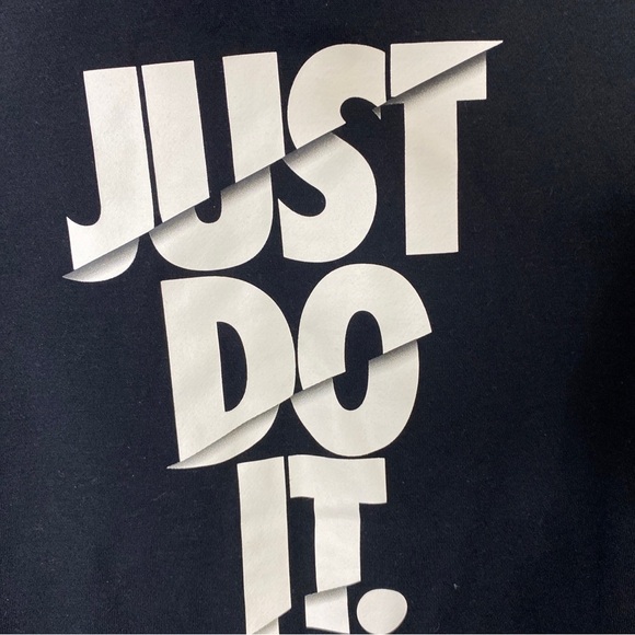 Just do it Nike sweatshirt Womens Small black hoodie sweater swoosh - Picture 4 of 10
